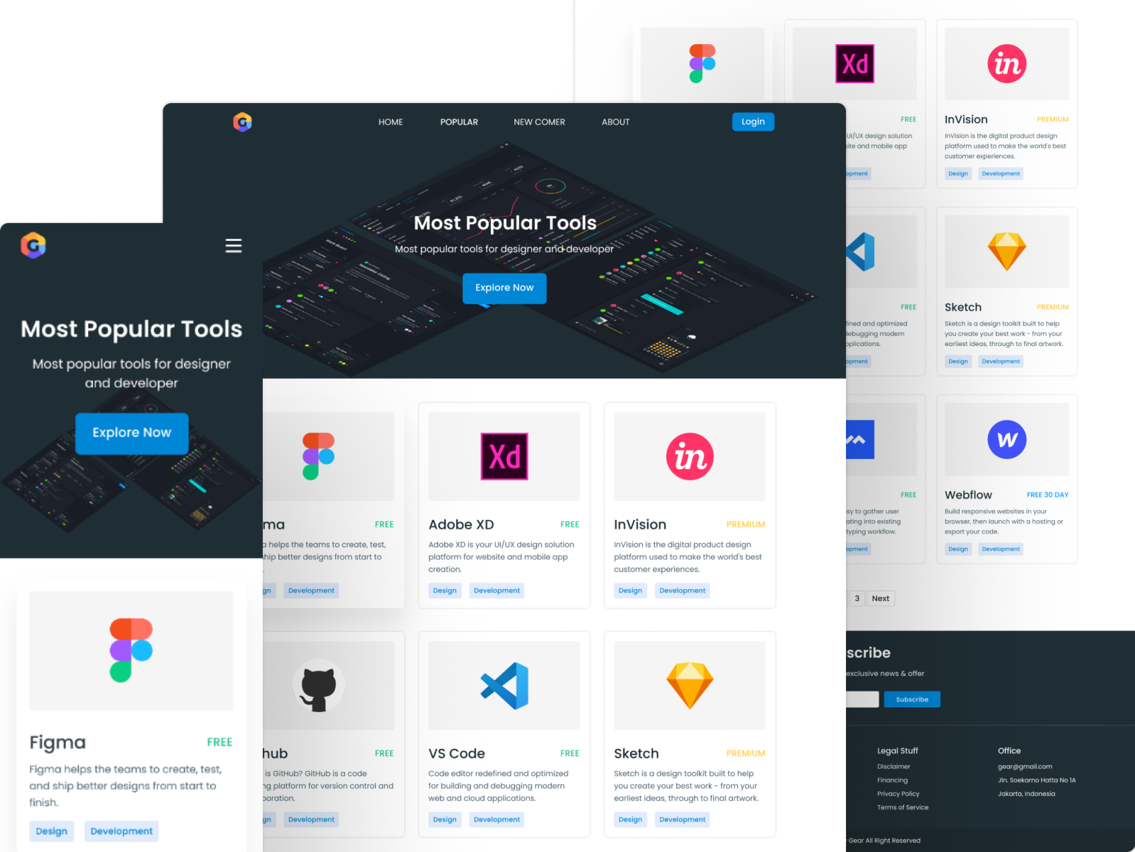 Gear Web Design 3 by Wahid Ari on Dribbble