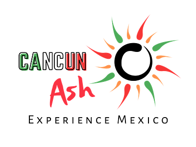 Cancun Ash Experience Mexico Travel Website design logo web