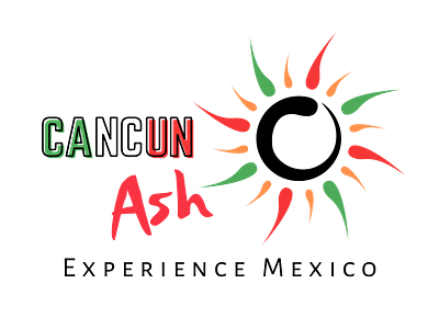 Cancun Ash Experience Mexico Travel Website design logo web