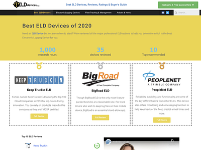 Web Design: E-log Review Website