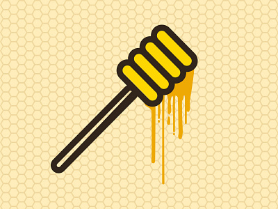 Honey drips honey honeycomb illustration