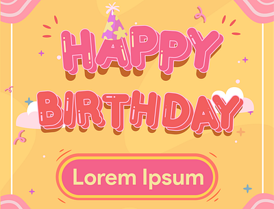 Birthday Greeting Card branding design graphic design illustra illustration typography