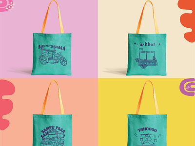 Totebag Designs ad branding design graphic design totebag totebag design totebags