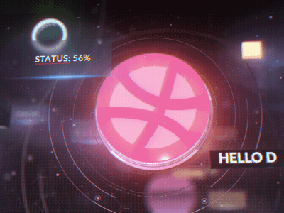 Hello D 2dgfx 3d ae after effects circle e3d element hello dribbble hellodribbble logo pink round