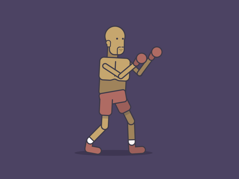 Knock out 2d after animation character duik effects mograph
