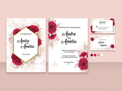 Wedding Invitation Red Roses design wedding wedding design wedding invitation wedding invitations weddings