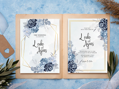 Beautiful Wedding Invitation With Floral design wedding wedding design wedding invitation wedding invitation elegant wedding invitation leaves wedding invitations wedding invites weddings