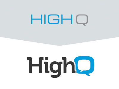 HighQ - New Logo branding bubble collaboration conversation highq legal logo new serif speech strong tech