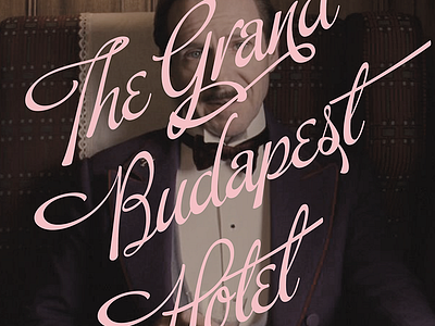 The Grand Budapest Hotel handwritten movie poster type