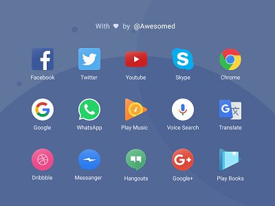 Free App Icons set by Awesomed