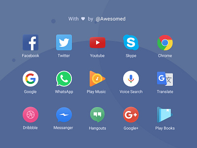 Free App Icons set by Awesomed app icons free freebies icons material design material icons