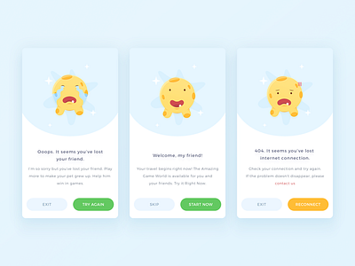 Daily UI - #023 Onboarding Game Character daily ui game character material design mobile ui onboarding ui user interface