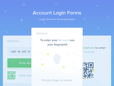 Account Login Form financial app login material design photoshop security ui user experience user interface