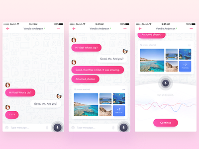 Chat UI chat chat app ios ui iphone app material design mobile chat sketch ui