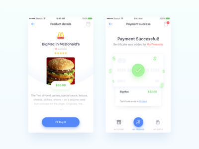 Store app - product details and payment categories e commerce fastfood gift material design mobile ui mobile ux product product list sketch store