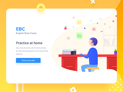 EBC - Tutors Web Site design education flat illustration material proposal tutor ui web