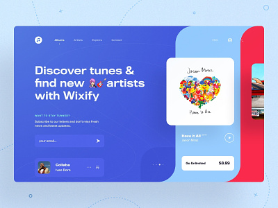 🤔 Web Music App Concept app art design icons music music app ui sketch typography ui ux web