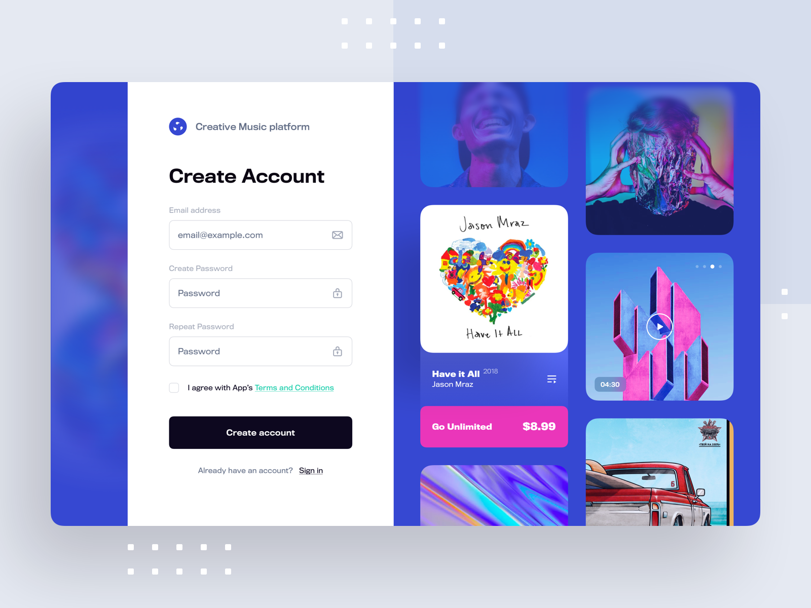 Sign Up, Onboarding Web app by Vlad Tyzun for Radiant Studio on Dribbble