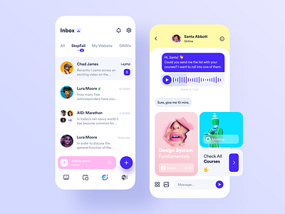 Chat Social App app chat circle consultation design feed icons ios mobile ui ux