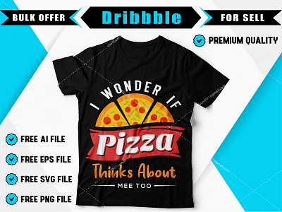 I wonder if pizza t-shirt design