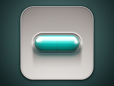 iOS App Icon app icon ios medicine pill teal