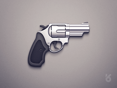 Gun Icon chrome gun icon metal pistol revolver
