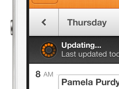 iOS Loading UI calendar dashboard glow ios loading orange