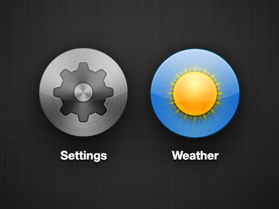 Circle iOS Icons ios settings weather