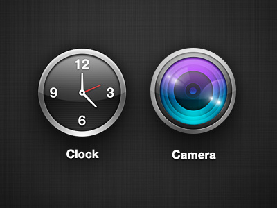 Circle iOS Icons camera clock icons ios lens