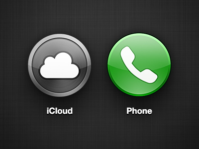 Circle iOS Icons icloud icons ios phone