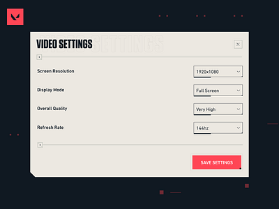 VALORANT - Settings Concept