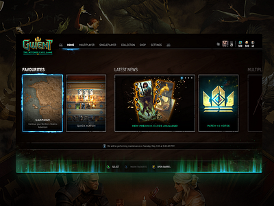 Gwent Dashboard Menu