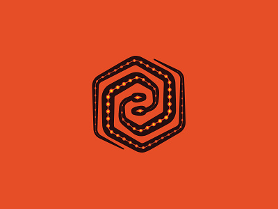 United snakes animal colorful design geometric hexagon illustration logo minimal simple snakes