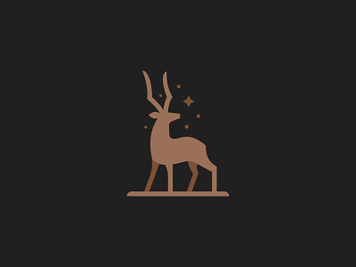 Antelope africa animal antelope elegant gazelle grace impala logo minimal modern nature simple stars wildlife