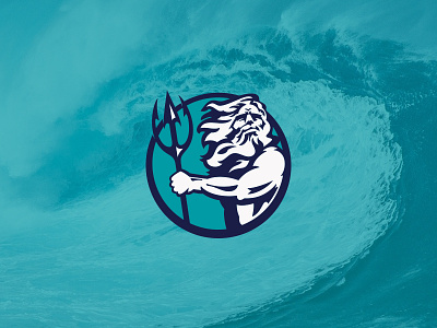 Neptune blue branding character design logo logodesign neptune ocean sea simple trident vector