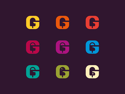 Gelato clever logo gelato letter g logo minimal monogram negative space popsicle simple
