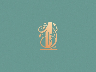 Number 1 36daysoftype 36daysoftype08 decorative design design challenge floral lettering logo minimal monogram number number 1 ornamental typography vector victorian