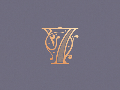 Number 7 36daysoftype 36daysoftype08 7 decorative design design challenge illustration lettering logo number 7 seven typography vector