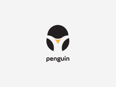 Penguin animal black logo minimal penguin simple