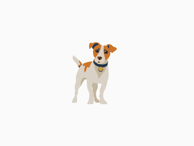 George animal dog flat jack russell terrier vector wha