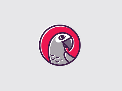 Itchy Feather african bird grey logo logo design parrot