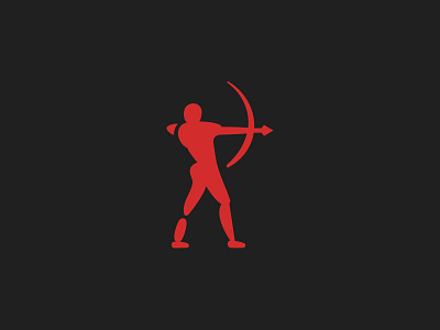 Hunter archer archery hunter illustration logo minimal silhoutte simple