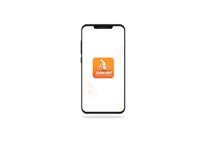 "GENJOT" mobile apps logo mockup