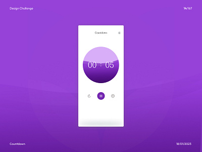 Design Challenge Day 14 : Countdown Design bts korean purple ui ux