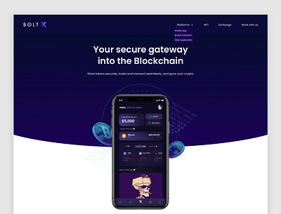 Landing Page Blockchain (2) design ui ux website