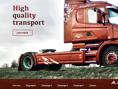 Homepage transporting website design home transport web webdesign