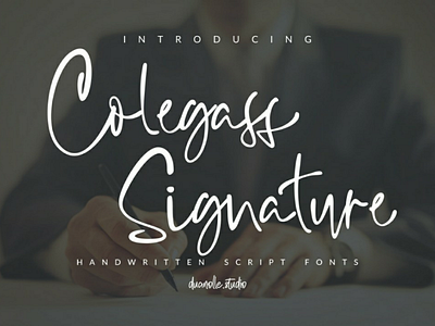 Collegass Signatur Font branding business font handwriting handwritten lettering