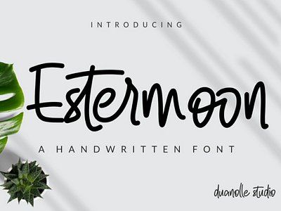 Estermoon Font branding caligraphy design font handwriting handwritten