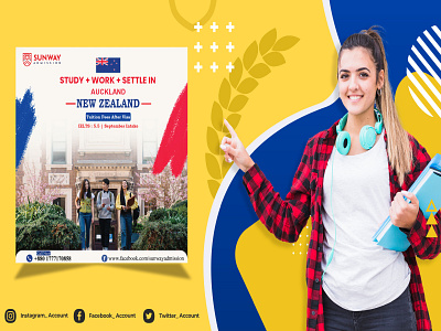 Study in New Zealand Banner Design