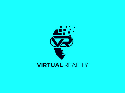virtual reality logo app branding design logo strong ui ux virtual virtual card virtual reality virtualreality visual design vr logo